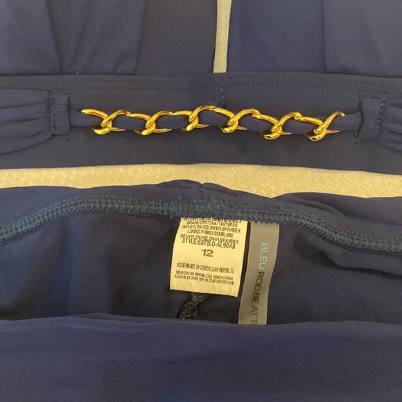 Blue rod Beatte size 12.  Two piece swim suit. - Picture 3 of 4